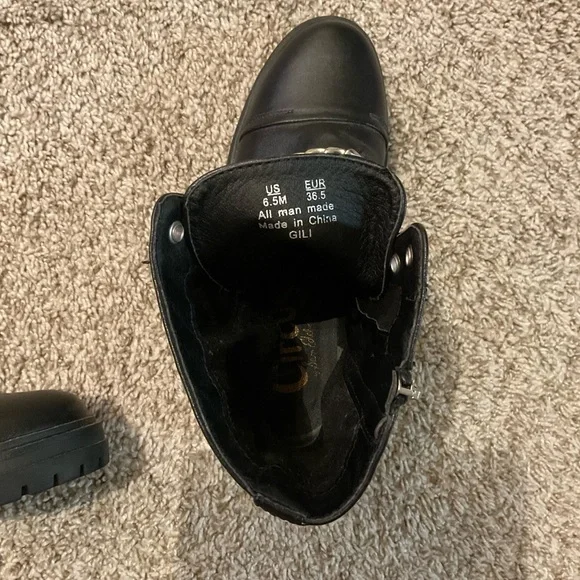 Circus by Sam Edelman Black Combat Boots 6.5M - Picture 2 of 7